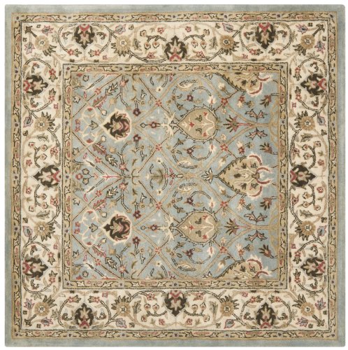 Safavieh 波斯传奇系列 PL819L 手工传统灰色和象牙色羊毛方形地毯（6 英寸方形）...