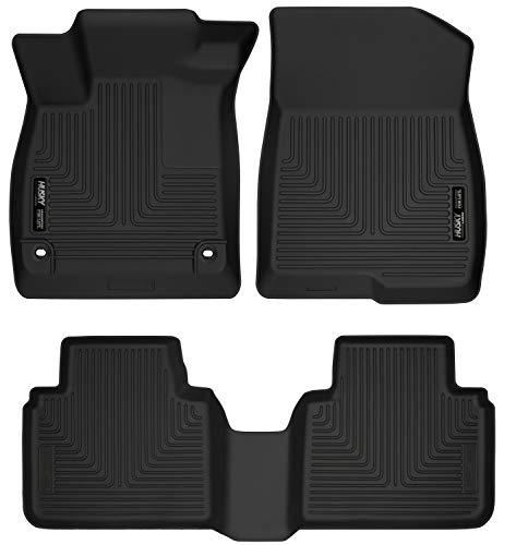 Husky Liners 耐风雨系列|前排和第二排座椅地板衬垫 - 黑色 | 95741 | 95741适合 ...
