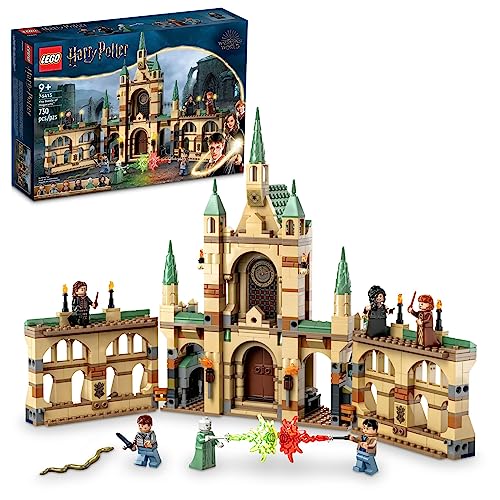 LEGO 哈利·波特霍格沃茨之战 76415 哈利·波特玩具，配有可拼搭城堡和 6 个小人仔，可重现标志性场景...