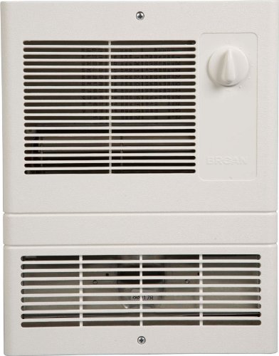 Broan-NuTone -NuTone 9810WH 高容量壁挂式加热器，白色格栅，1000 瓦，120/240V