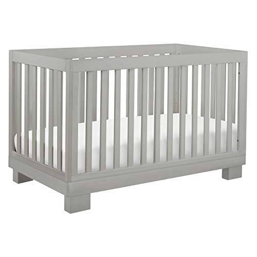 Babyletto Modo三合一可转换婴儿床，带有灰色幼儿床转换套件，通过Greenguard金牌认证