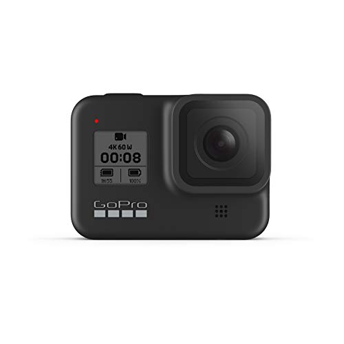 GoPro HERO8 Black - 防水运动相机，带触摸屏 4K 超高清视频 12MP 照片 1080p 直播稳定