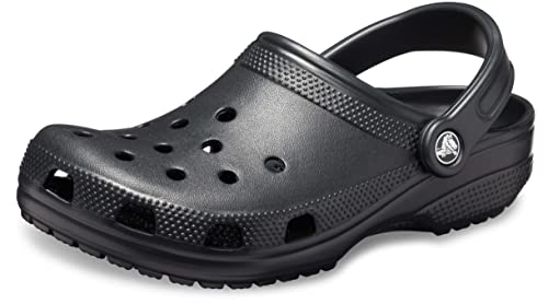 Crocs 男女通用成人经典木底鞋（畅销），黑色，6 男式/8 女式