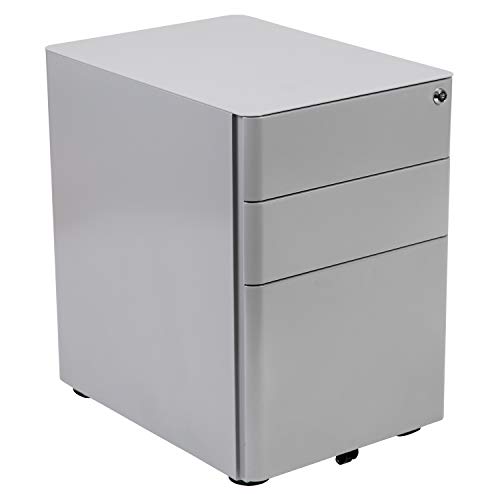 Flash Furniture 3屉式移动文件柜，灰色