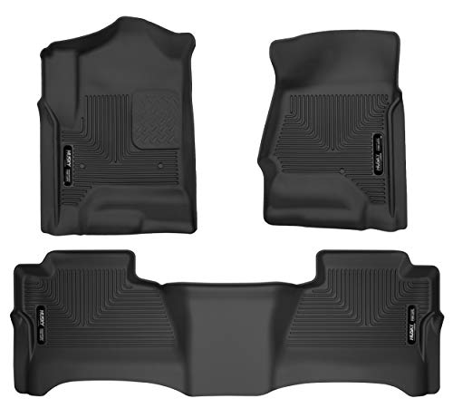 Husky Liners s 耐候器系列 |前排和第二排座椅地板衬垫 - 黑色 | 99201 | 99201...