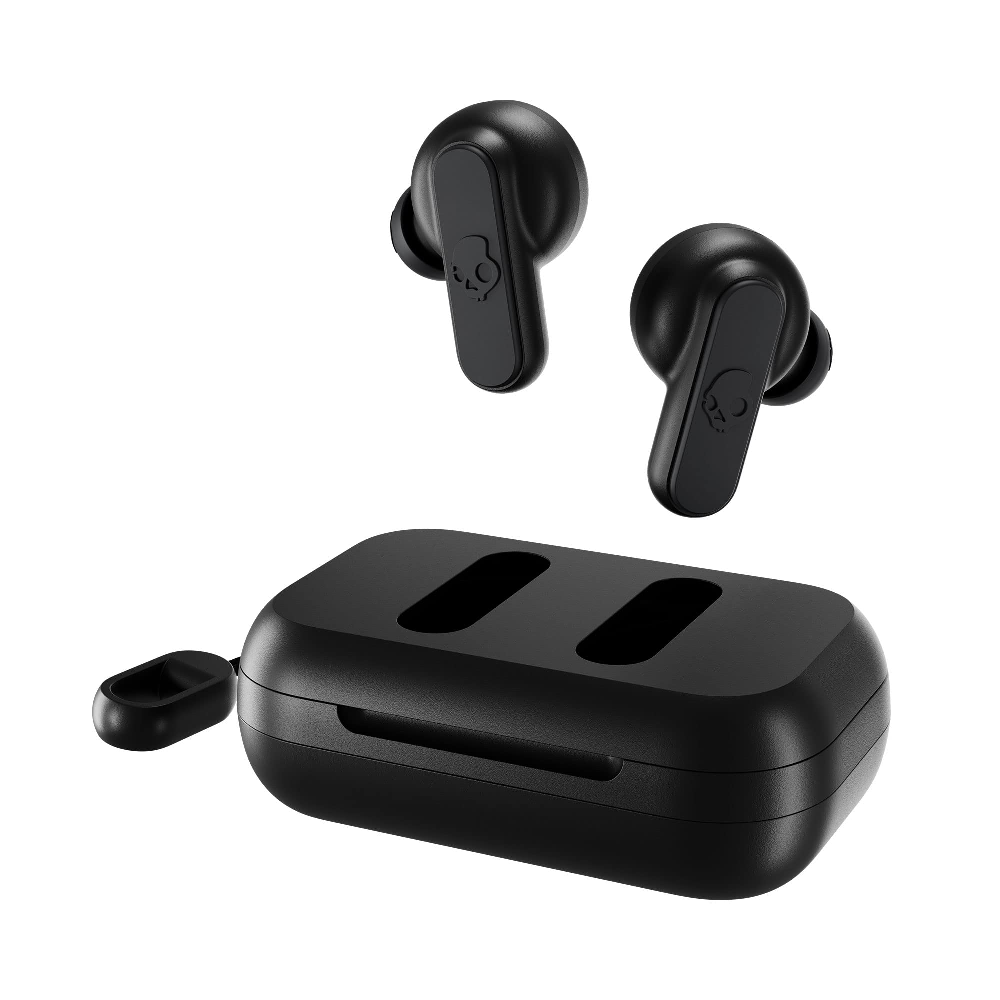 Skullcandy Dime 2 真无线入耳式蓝牙耳机，与 iPhone 和 Android 配合使用。充电盒、瓷砖和麦克风。最适合健身房、运动和游戏，IPX4 防汗防尘 - 黑色