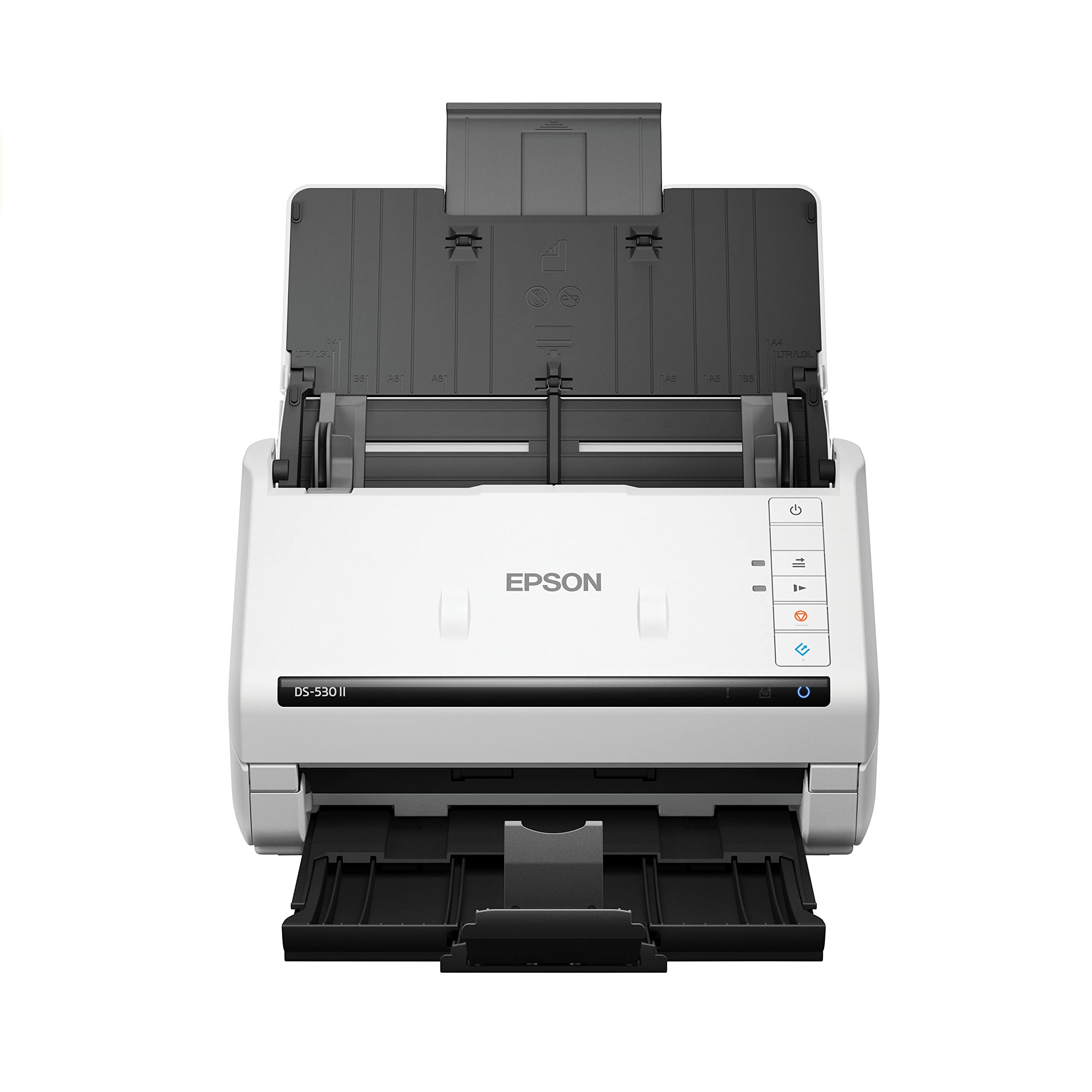 Epson DS-530 II 彩色双面文档扫描仪，适用于 PC 和 Mac，带单张纸、自动文档进纸器 (AD...