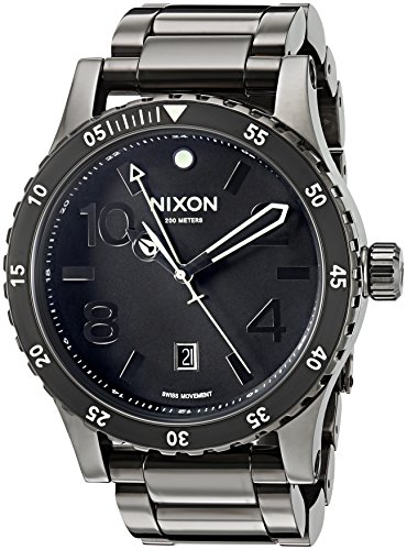 Nixon Inc. Nixon男士“ Diplomat SS”瑞士石英不锈钢腕表，颜色：黑色（型号：A2771885）