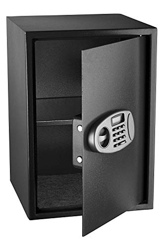 AdirOffice 带数字锁的安全保险箱，黑色，2.32立方英尺...