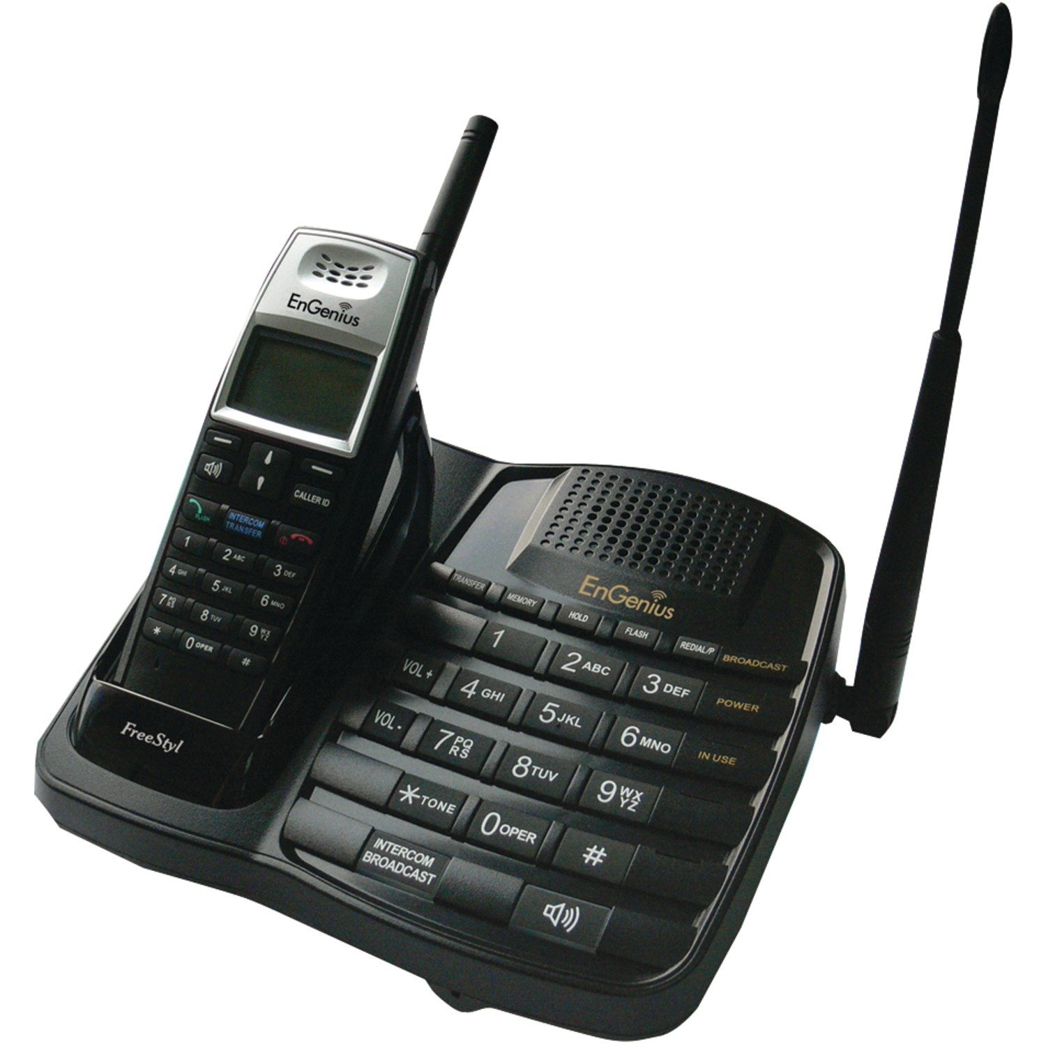 EnGenius FreeStyl1 超范围可扩展无绳电话系统，带 1 个听筒、2 路对讲机
