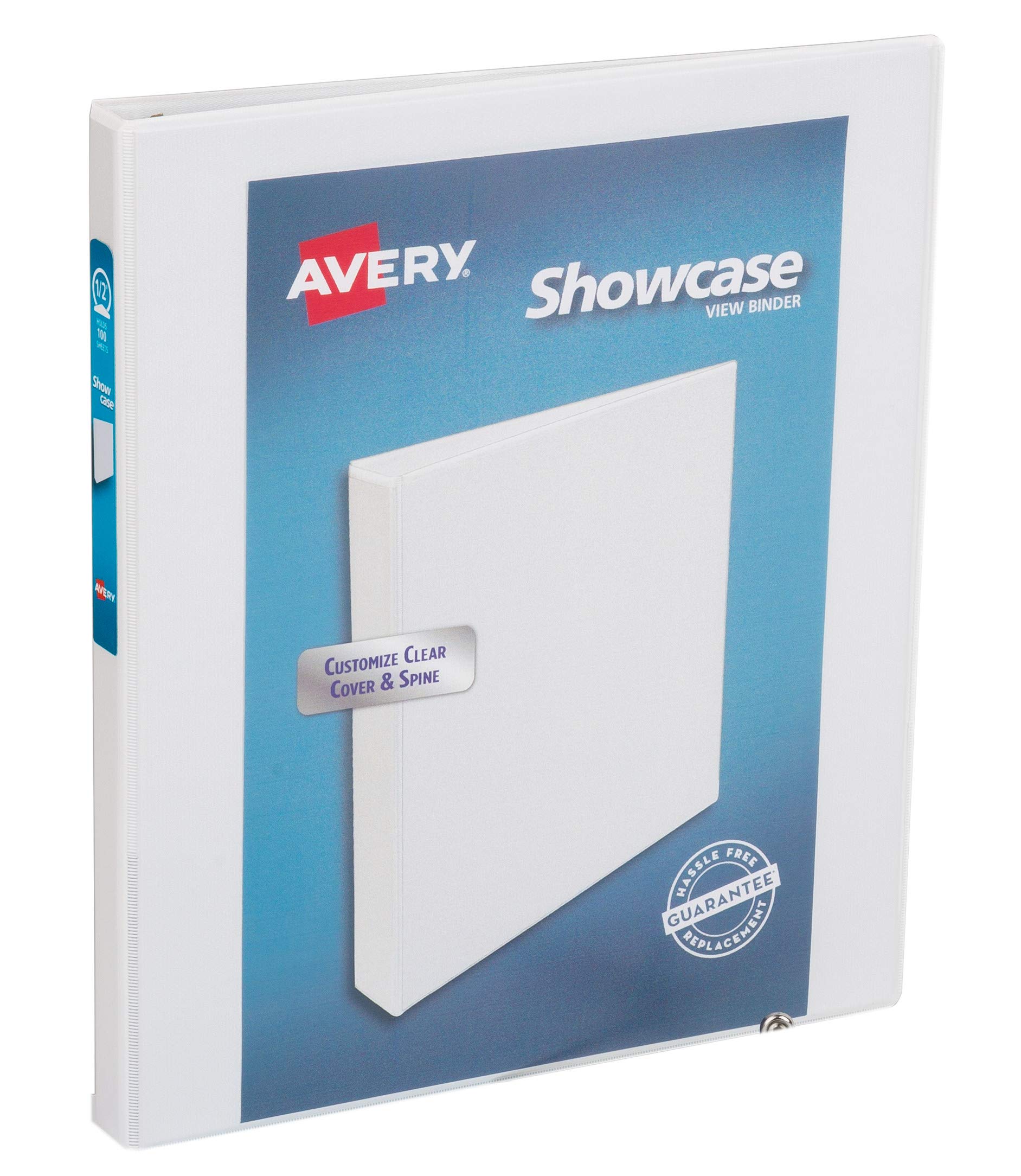 Avery 经济型展示柜视图活页夹，带 1 英寸圆环...