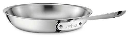 All-Clad 4112不锈钢三层粘合洗碗机安全炒锅/炊具，12英寸，银色-...