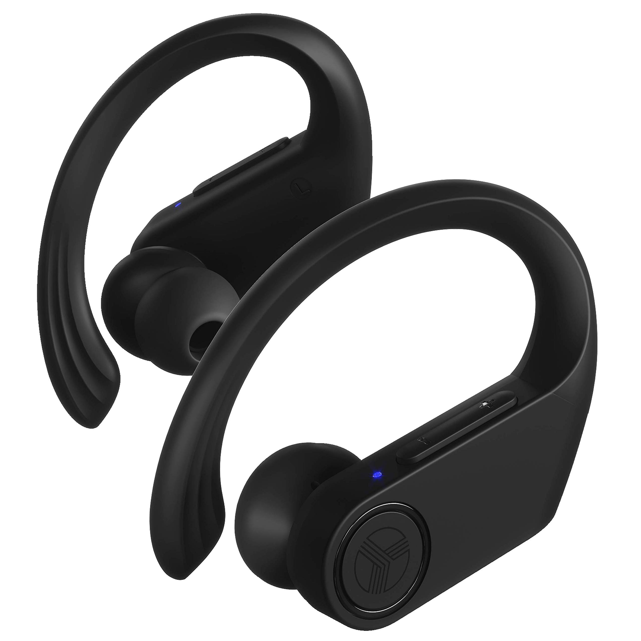 TREBLAB X3 Pro - 带耳挂的真正无线耳塞 - 45 小时电池寿命，蓝牙 5.0，IPX7 防水耳机 - TWS 蓝牙耳机，带充电盒，适合运动、跑步、锻炼 - 黑色