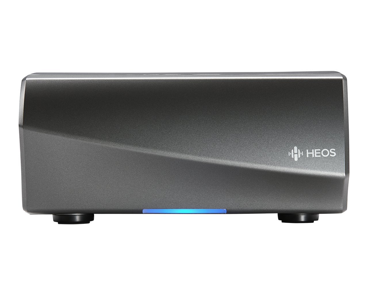 Denon 适用于多房间音频的 HEOS Link 无线前置放大器 - 系列 2（新版本），兼容 Amazon Alexa，有源低音炮连接，黑色配银色，2.91 x 6.14 x 5.83