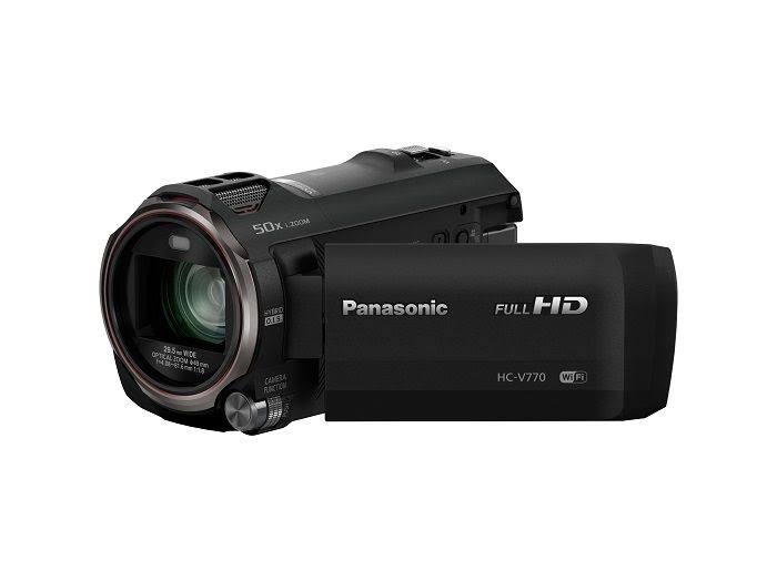 Panasonic HC-V770高清便携式摄像机，带有无线智能手机双视频捕获功能