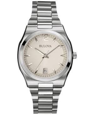 Bulova 女士96M126 Classic Analog Display Japanese Quartz White Watch