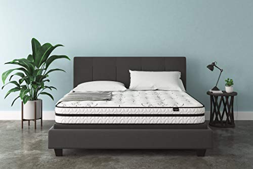 Ashley Furniture 特色设计-10英寸Chime Express混合内置弹簧-坚固的床垫-盒装床-特大床-白色
