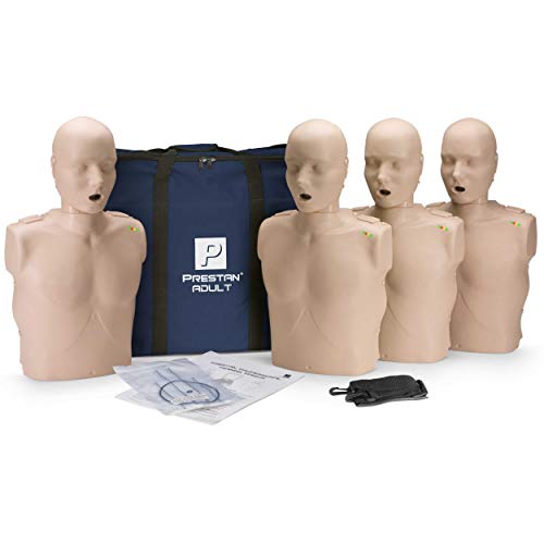 Prestan Products 专业成人中型皮肤 CPR-AED 训练模型 4 件装（带 CPR 监视器）按产品分类