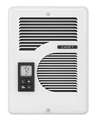 Cadet Energy Plus 壁式加热器完整装置，带内置数字恒温器（型号：CEC163TW，零件：652...