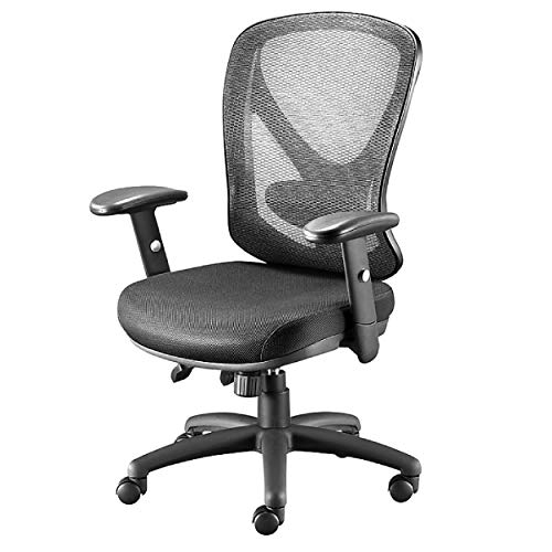 Staples Carder 网布办公椅（黑色，每件出售 1 张）- 可调节办公椅，采用透气网布材料，提供腰部、手臂和头部支撑，是现代办公室的完美桌椅