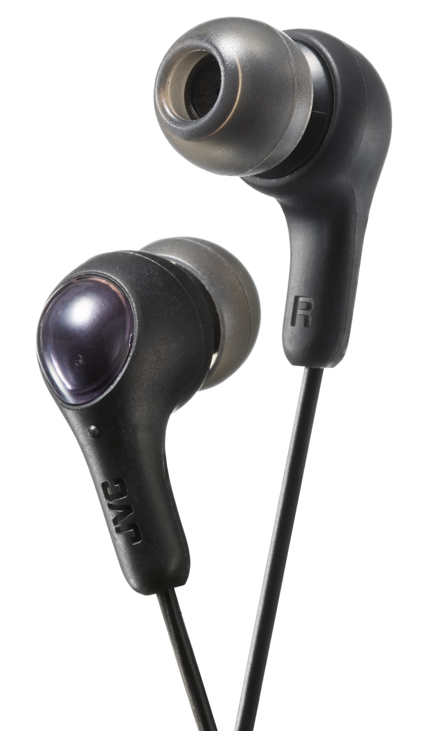 JVC 软糖入耳式耳机，强劲音质，舒适牢固贴合，硅胶耳塞 S/M/L - HAFX7B 黑色