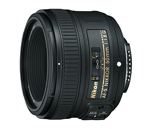 Nikon AF-S FX尼克尔50mm f / 1.8G镜头，具有自动对焦功能，适用于DSLR相机...