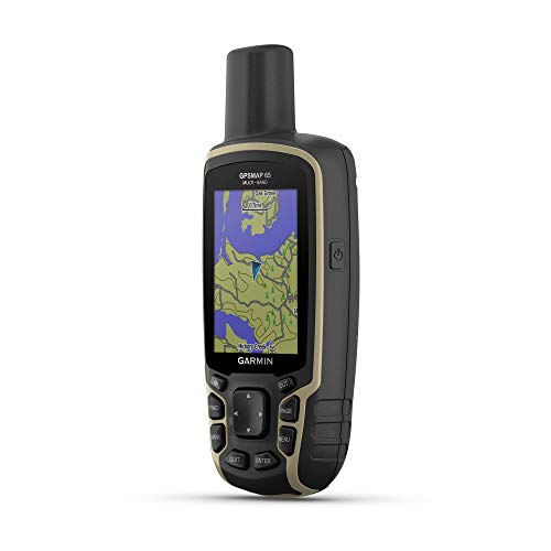 Garmin GPSMAP 65s，带有高度计和指南针的按钮操作手持设备，扩展的卫星支持和多频段技术
