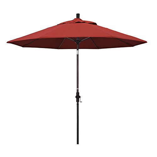 California Umbrella GSCUF908117-F13 9英尺圆形铝杆玻璃纤维肋骨市场天井伞，...