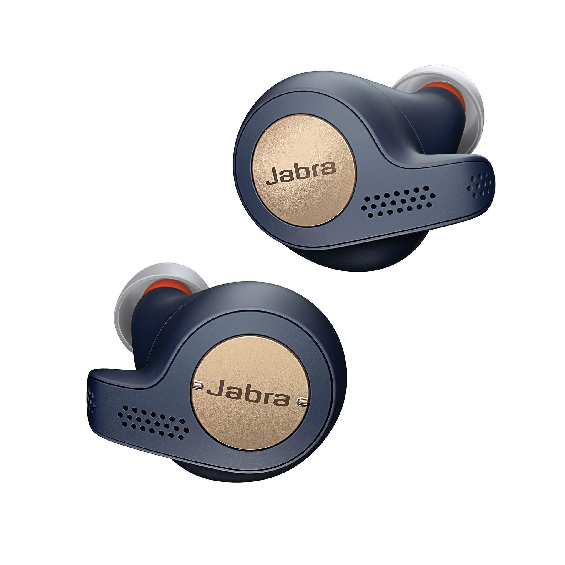 Jabra Elite Active 65t 耳塞 – 真正的无线耳塞，带充电盒，铜蓝色 – 蓝牙耳塞，具有牢固贴合、卓越音质、长电池寿命等 (100-99010000-02)