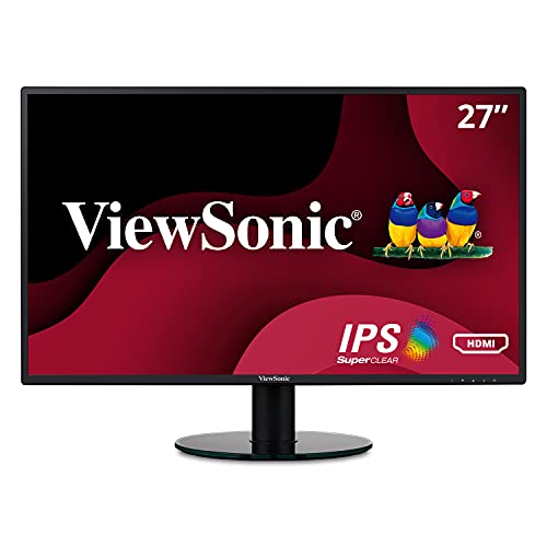 Viewsonic VA2719-2K-SMHD 27 英寸 IPS 2K 1440p 无框 LED 监视器，...