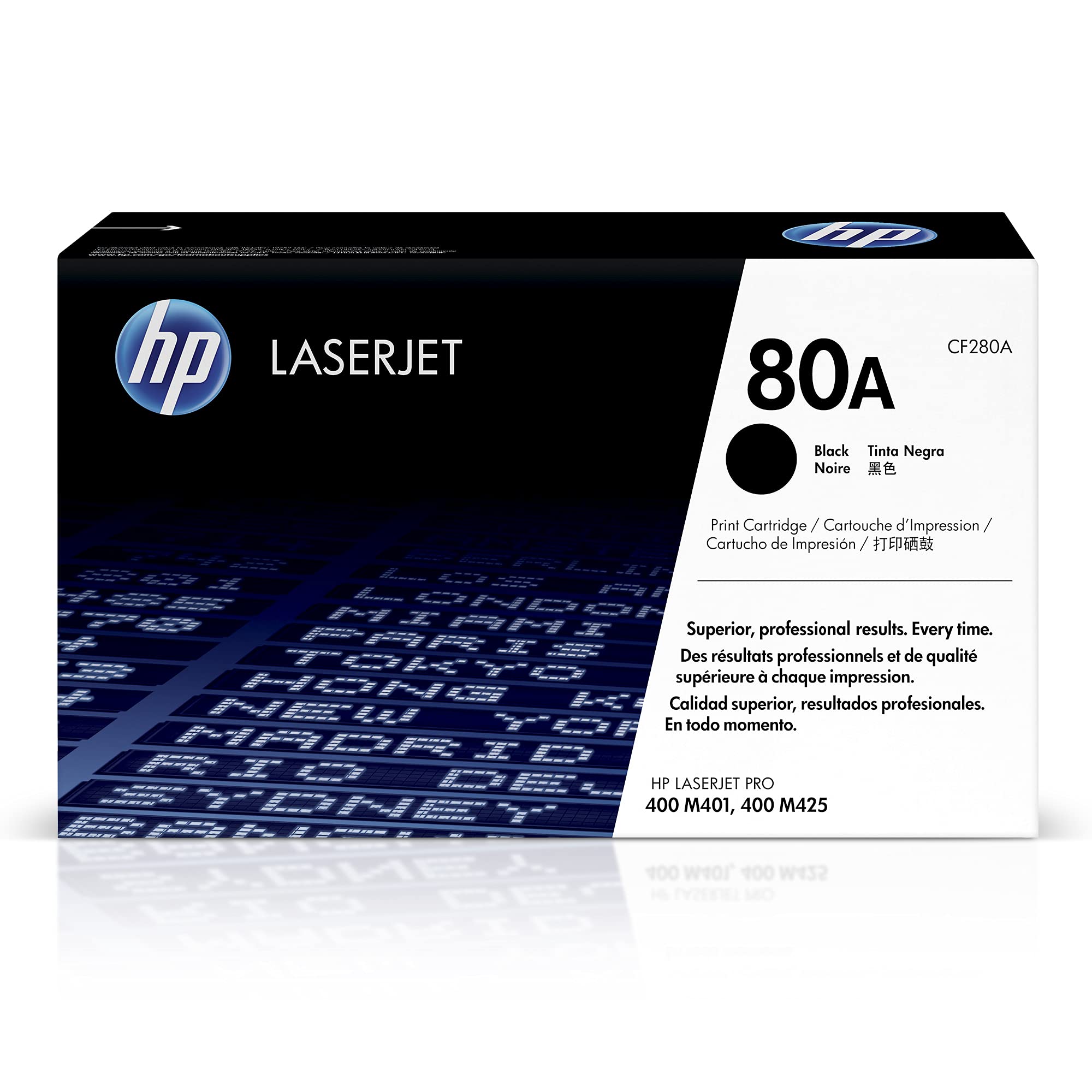 HP 80A黑色碳粉盒|适用于 LaserJet Pro 400 M401 系列、LaserJet Pro 400 MFP M425 系列 | CF280A