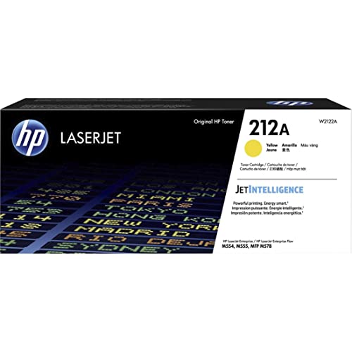 HP 原装212A黄色碳粉盒|适用于 Color LaserJet Enterprise M554、M555 ...