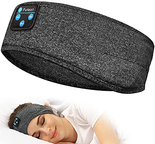 Perytong 睡眠耳机蓝牙头带、柔软睡眠耳机头带、长时间播放睡眠耳机，内置扬声器非常适合锻炼、跑步、瑜伽、...