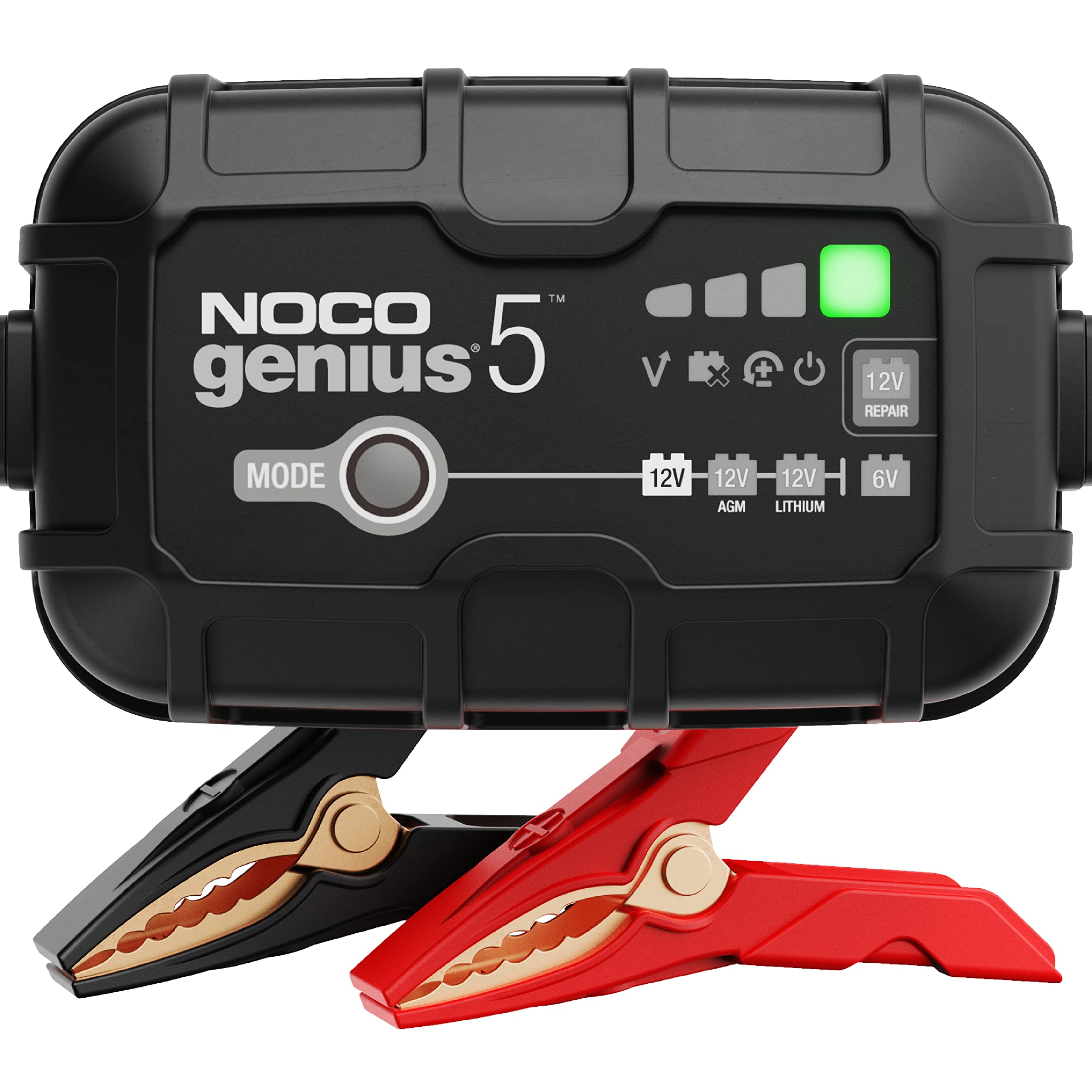 NOCO GENIUS5、5A 智能汽车电池充电器、6V 和 12V 汽车充电器、电池维护器、涓流充电器、浮充...