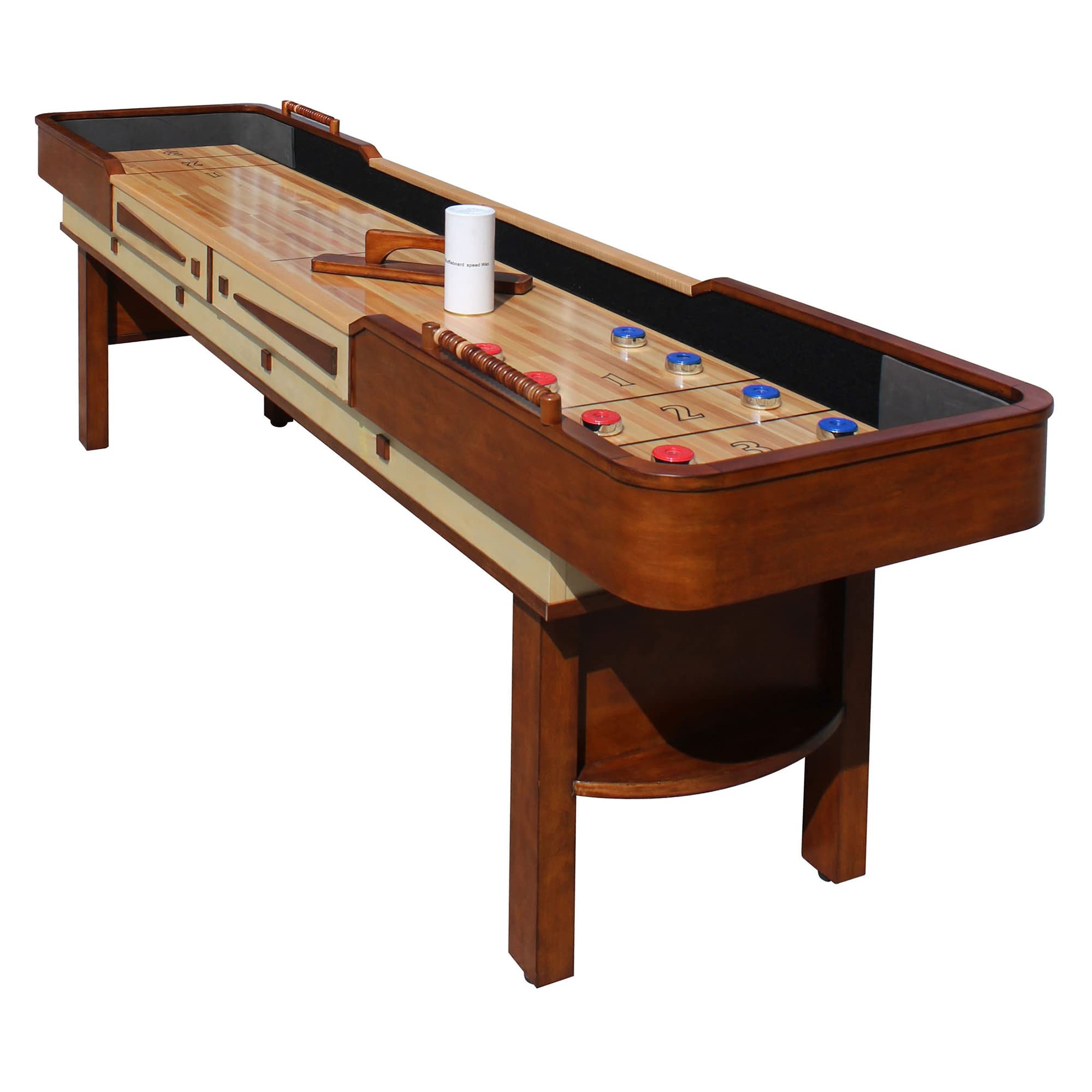 Hathaway Merlot 12-ft Shuffleboard Table for Family Gam...