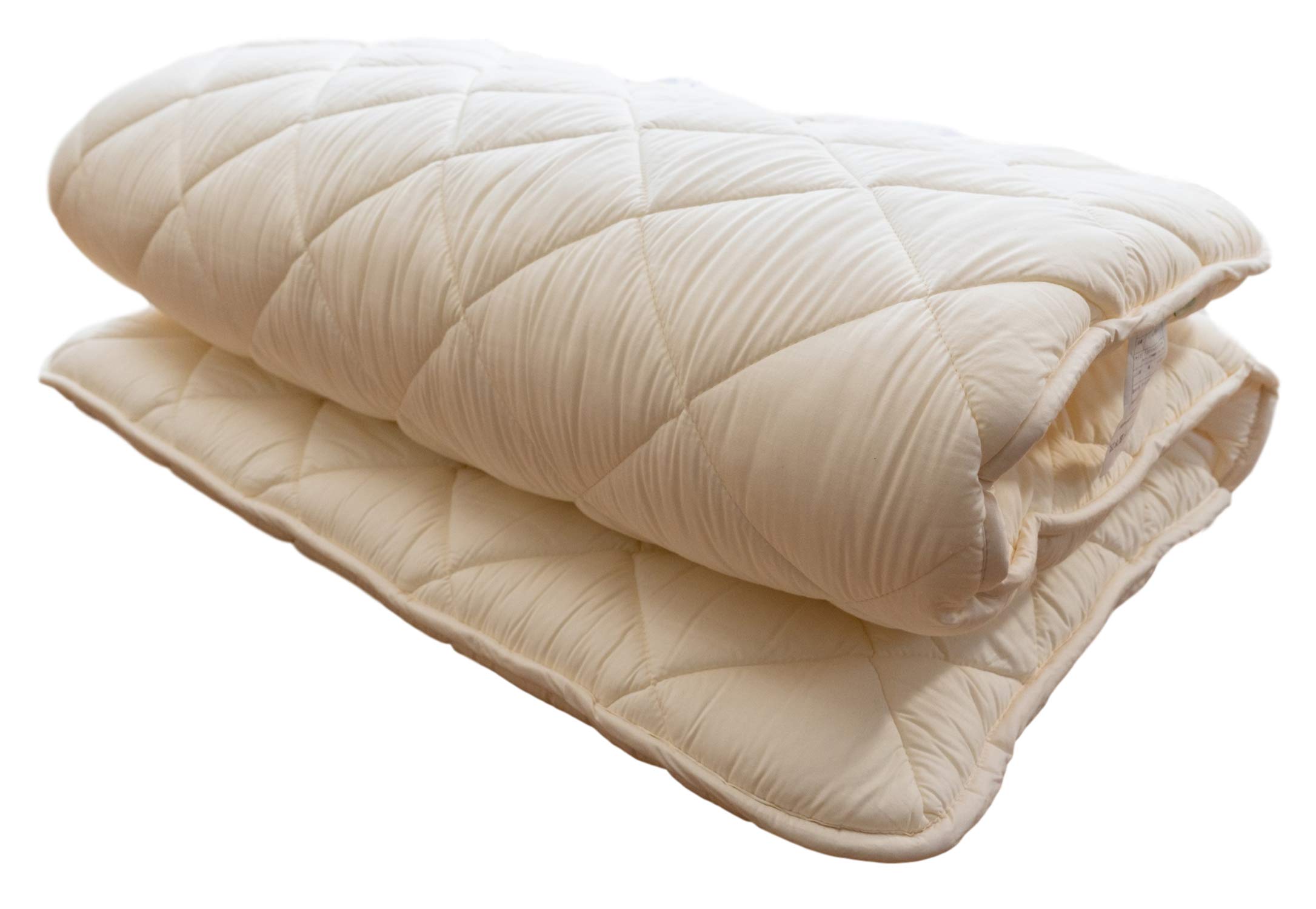 FULI ese 地垫、蒲团床垫、Shiki Futon (shikibuton)、可折叠便携式、日本制造（白色）