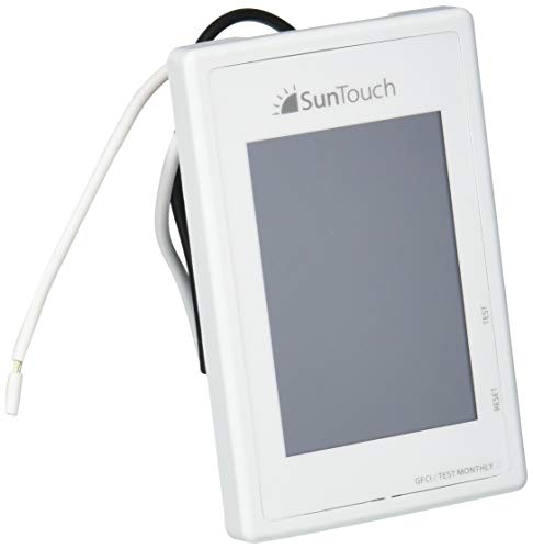 SunTouch Command 触摸屏可编程温控器 [通用] 型号 500850（薄型、人性化地暖控制、120/240V、亮白色+可涂漆美圈）包括地板传感器