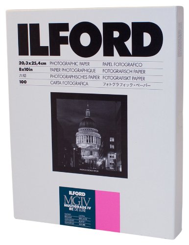 Ilford Multigrade IV RC Deluxe 树脂涂层 VC 纸，8x10，100 包（光面）