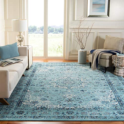 Safavieh Evoke Collection EVK220E复古东方浅蓝色地毯（9'x 12'）...