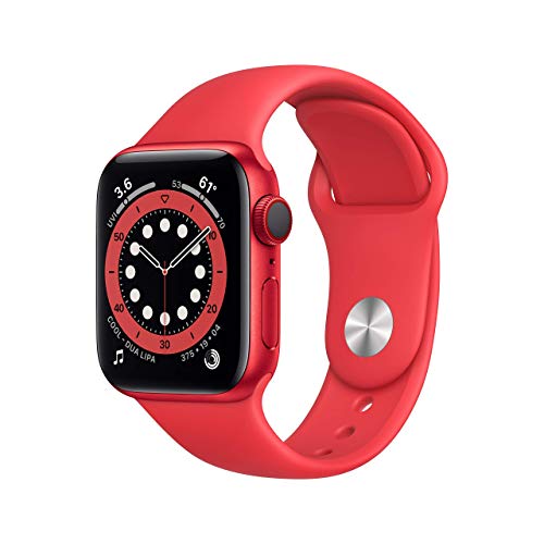 Apple 手表系列 6（GPS + 蜂窝网络，40 毫米）-（产品）红色铝制表壳搭配红色运动表带（更新）