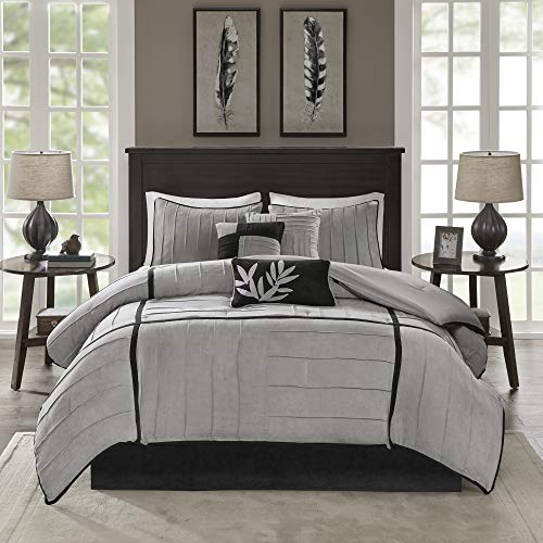 Madison Park Cozy Comforter Set Casual Blocks Design Al...