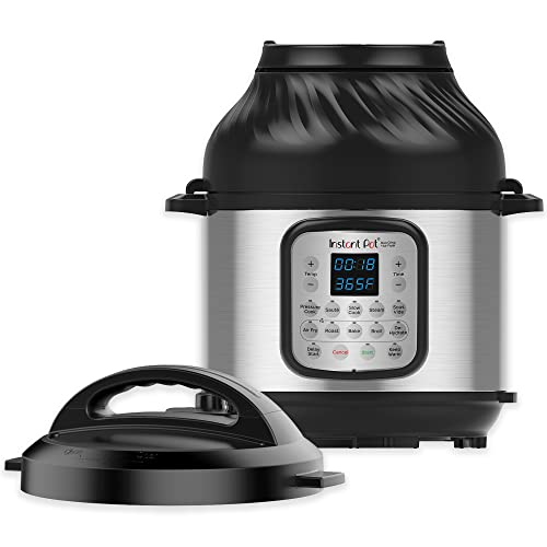 Instant Pot Duo Crisp XL 8 夸脱 11 合 1 空气炸锅和电压力锅组合，带多功能锅盖，可空气炸、烤、蒸、慢煮、炒、脱水等，免费应用程序包含 1300 种食谱