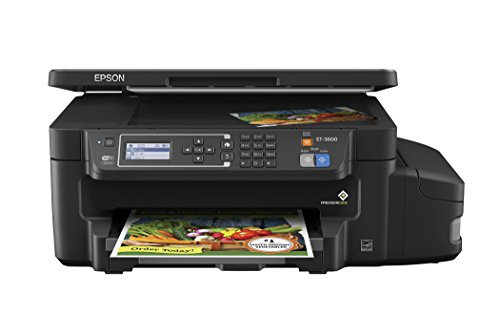 Epson ET-3600 EcoTank无线彩色多合一超级容器打印机，带扫描仪，复印机和以太网
