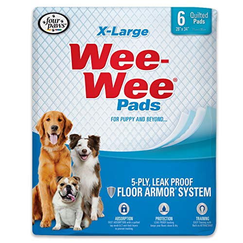 Four Paws 使用 Febreze Freshness 狗用尿垫控制 Wee-Wee 气味 - 用于如厕...