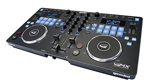 Gemini Sound Sound GMX 独立专业音频 DJ 多格式 USB、MP3、WAV 和 DJ 软件兼容媒体控制器系统，带触摸感应高分辨率滚轮、XLR 主输出