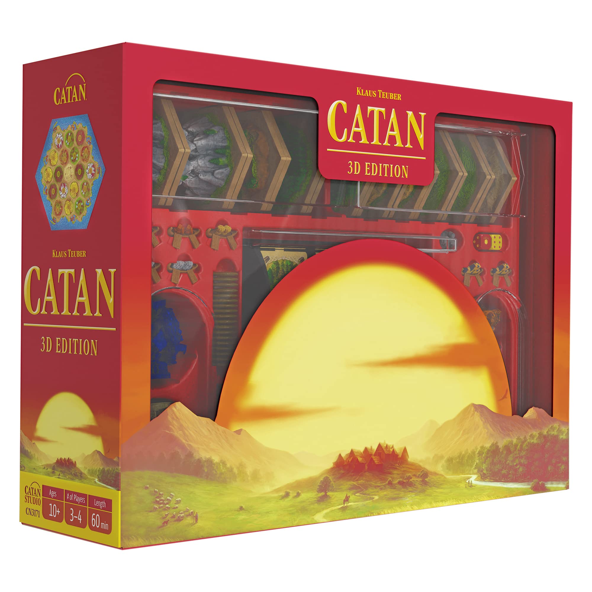 CATAN 3D 版棋盘策略游戏，带沉浸式 3D 方块 |冒险游戏|适合成人和儿童的家庭游戏 | 12 岁以上 | 3-4 名玩家 |平均游戏时间 60-90 分钟