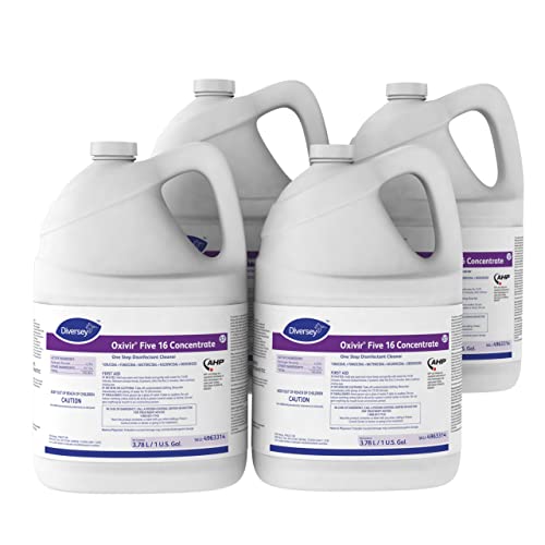 Oxivir 五个 16 浓缩一步消毒清洁剂 (4963314) - 1 加仑容器（4 件装）