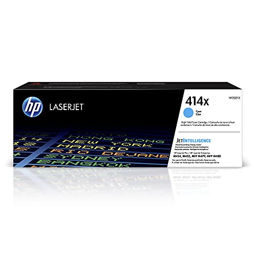 HP 414X | W2021X |碳粉盒 |青色 |适用于 Color LaserJet Pro M454 系列、M479 系列 |高产