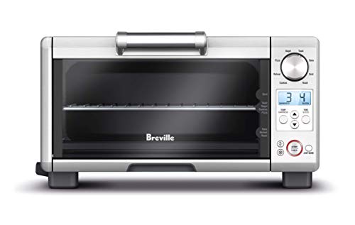 Breville BOV450XL 迷你智能烤箱，台面烤面包机烤箱，拉丝不锈钢...