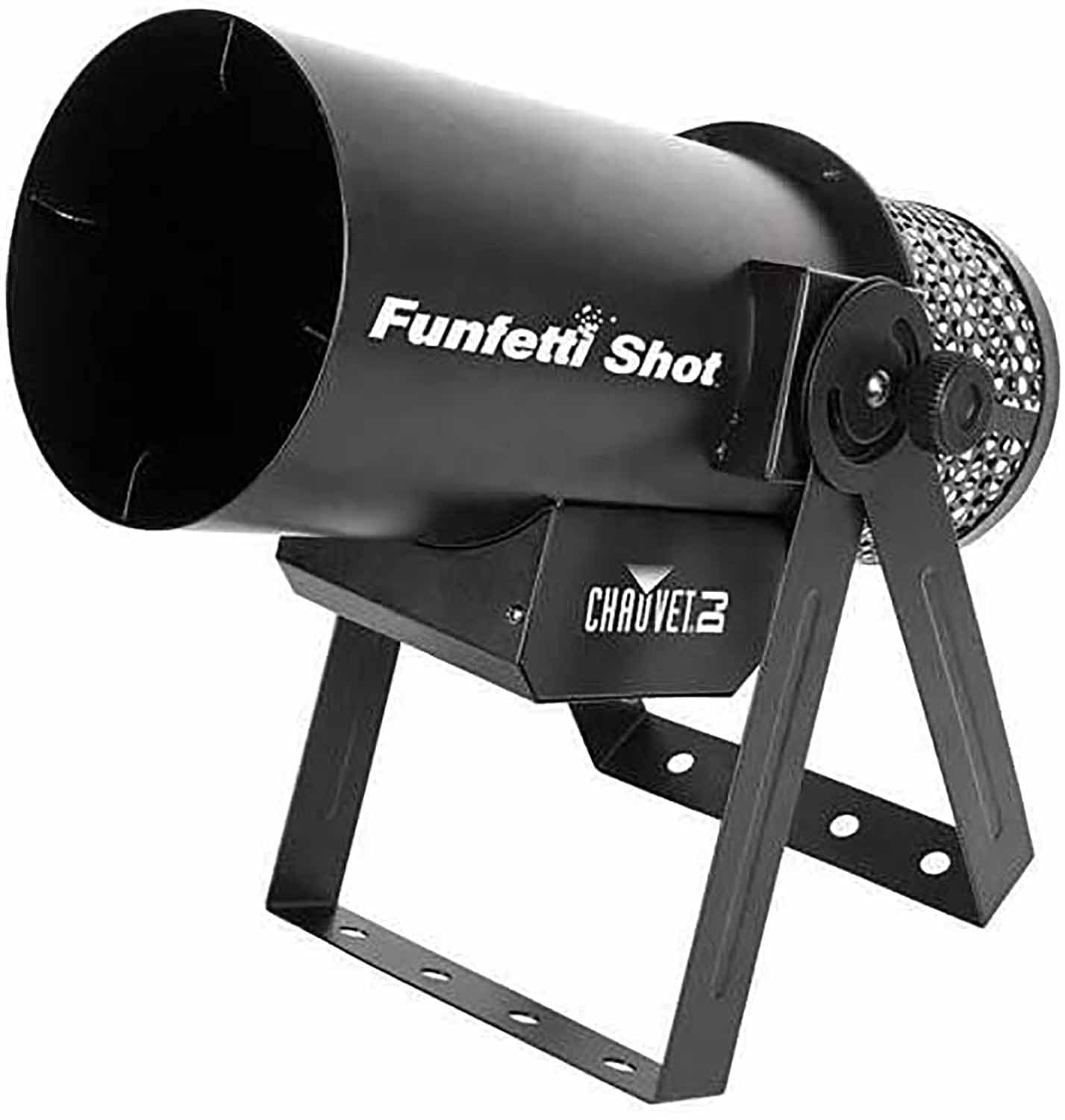 CHAUVET DJ FunFetti Shot 专业五彩纸屑发射器，带无线遥控器，适用于音乐会、派对和特别活...